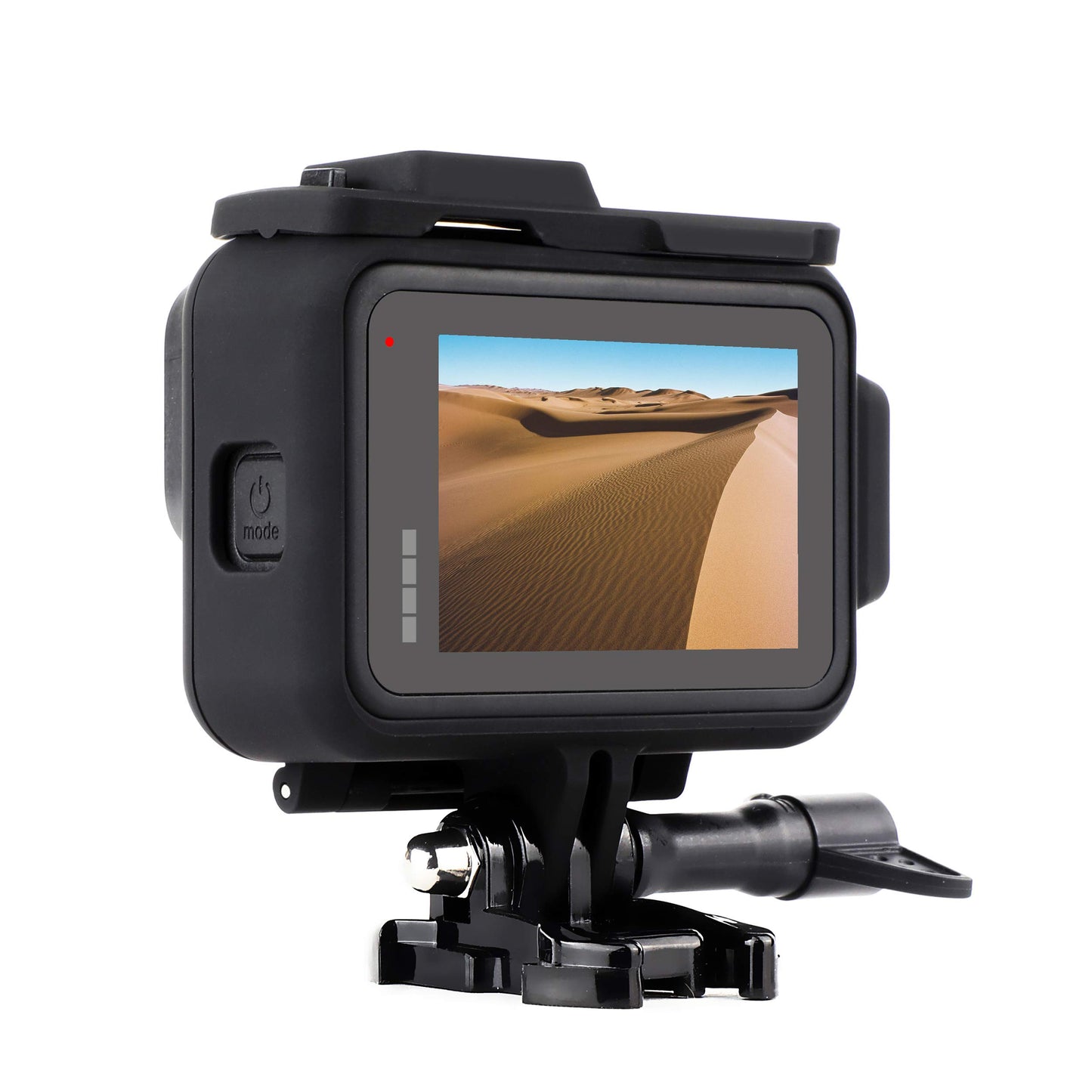 GEPULY Frame Mount Housing Protective Case for GoPro Hero 9 10 11 12 13 Black, Built-in Dual Cold Shoe Slot, Vlog Cage Case, Quick Release Buckle