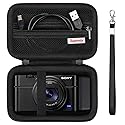 Supmay Carrying Case for Sony RX100 VII/ RX100 VI/ RX100 V/ RX100 IV/ RX100 III Premium Compact Camera, Storage Holder Travel Bag with Zipper Mesh