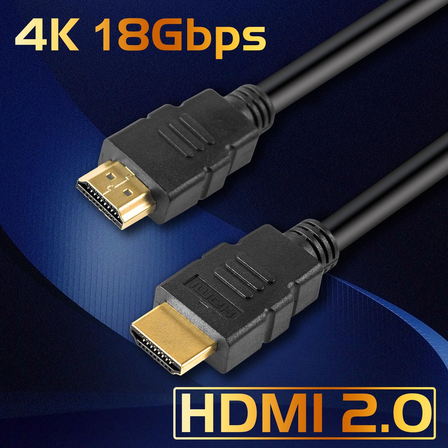 CENTROPOWER 4K HDMI Cable 3 ft 5-Pack 2.0 Ultra HD/Cord,High-Speed, 18Gbps,2.0b @60Hz,(1080P 2160P HDR),Black HDMI Cord，for Laptop, Monitors, HDTV