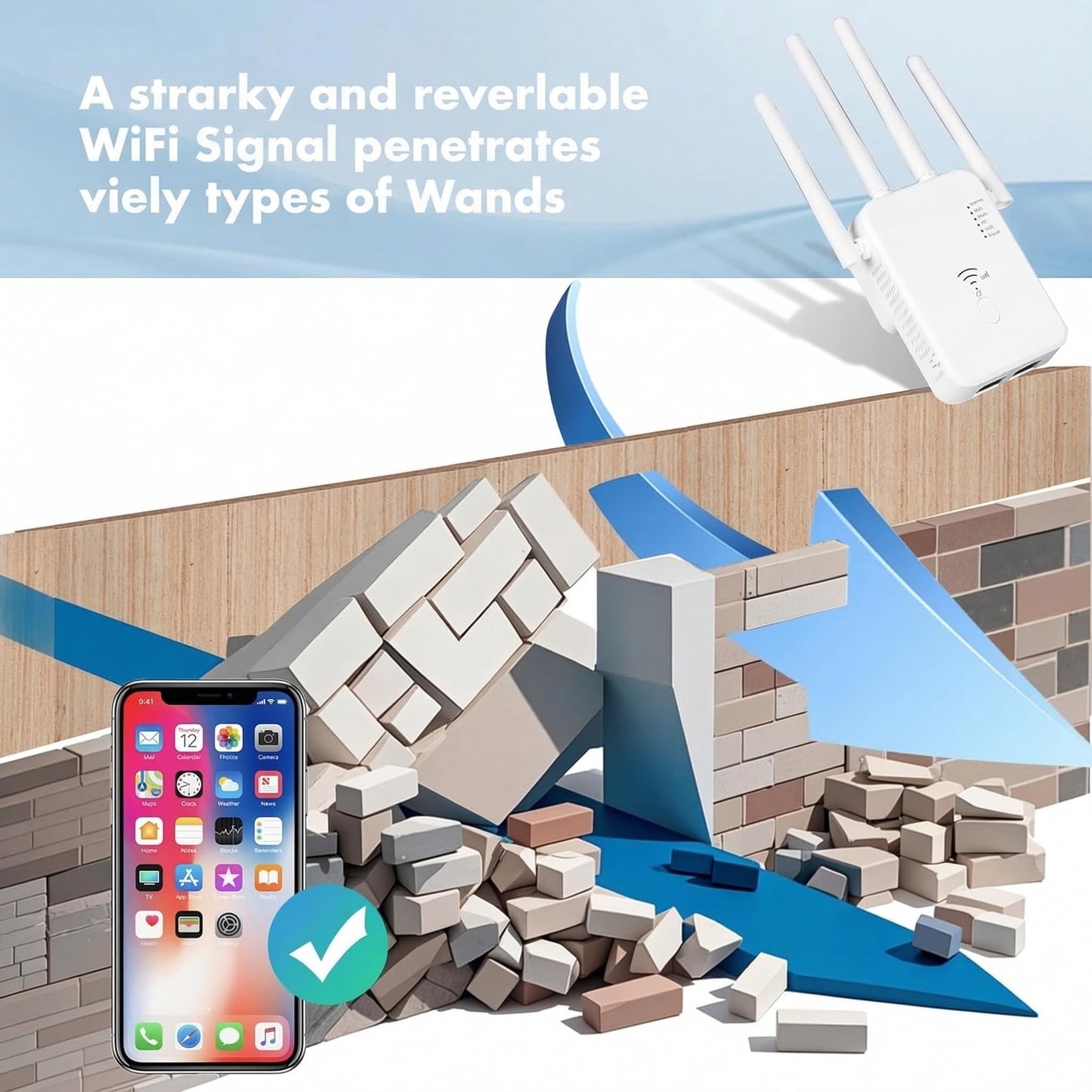 2026 WiFi Extender, WiFi Booster and WiFi Repeater for Home - Long Range Wireless Signal Amplifier with Ethernet Port, Covers Up to 15000 Sq.ft