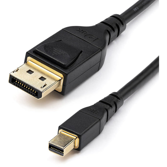 StarTech.com 3ft (1m) VESA Certified Mini DisplayPort to DisplayPort 1.4 Cable - 8K 60Hz HBR3 HDR - Super UHD mDP to DP 1.4 Cord - Slim (34 AWG) Ultra