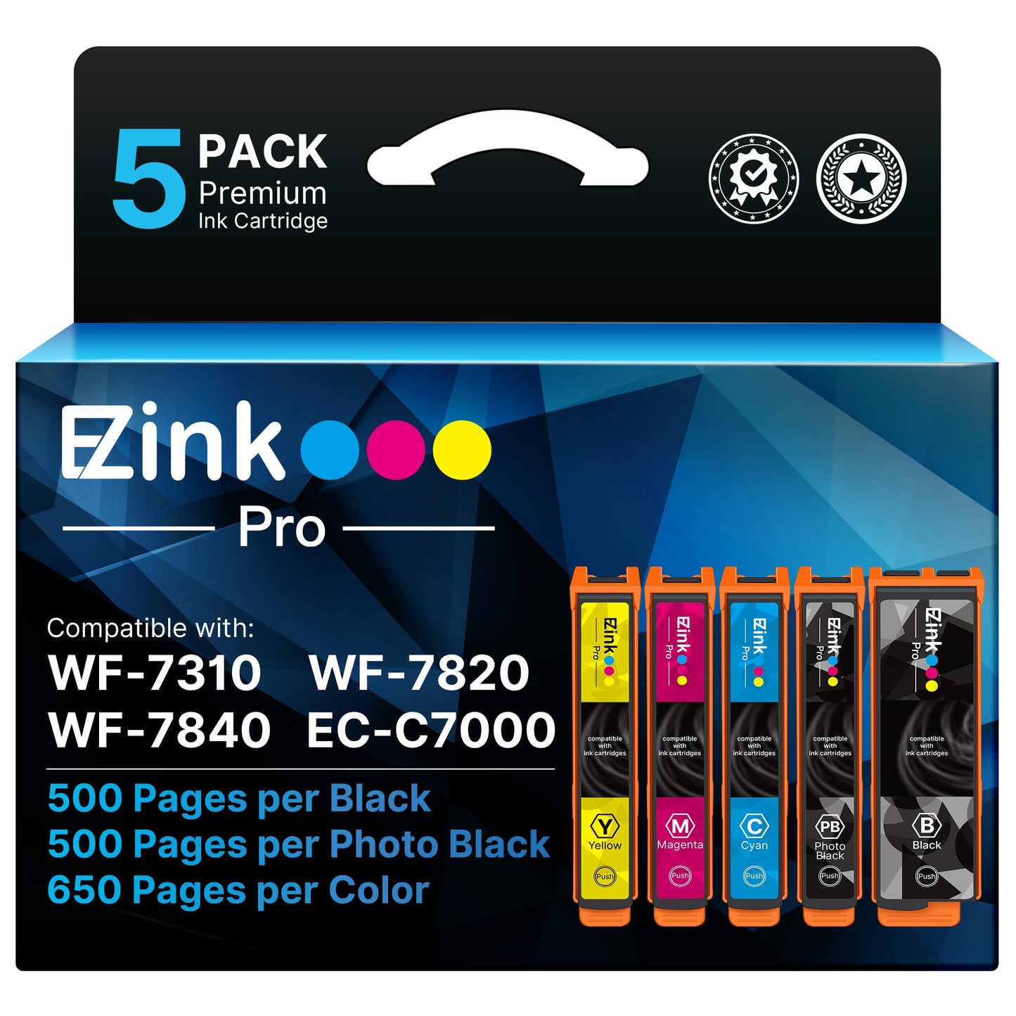 E-Z Ink Pro Remanufactured Replacement for 410XL Ink cartridges, 5 Pack