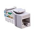 Leviton Home 6 Snap-In Connector, T568A/B Wiring, 61HOM-RG6, Grey