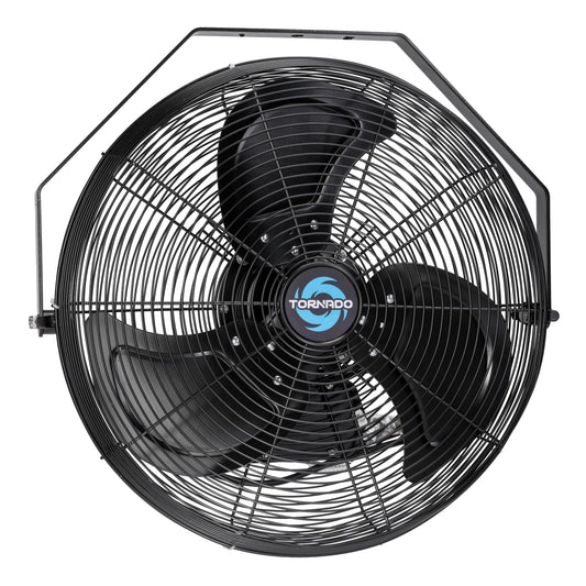 Tornado 18 Inch Outdoor IPX4 Water-Resistant Wall Mounted Fan, 3 Speed High Velocity Metal Industrial Wall Fan For Commercial, Residential