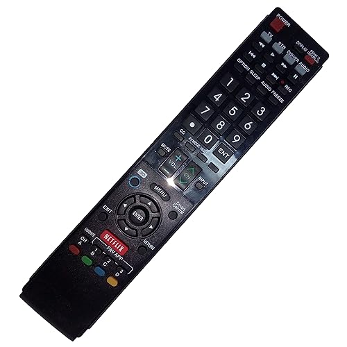 Replaced Remote Control Compatible for Sharp LC-70C8470U LC-70C6400U LC60LE633U LC60LE835 LC-80LE632U AQUOS LED LCD HD TV with Netflix 3D Button