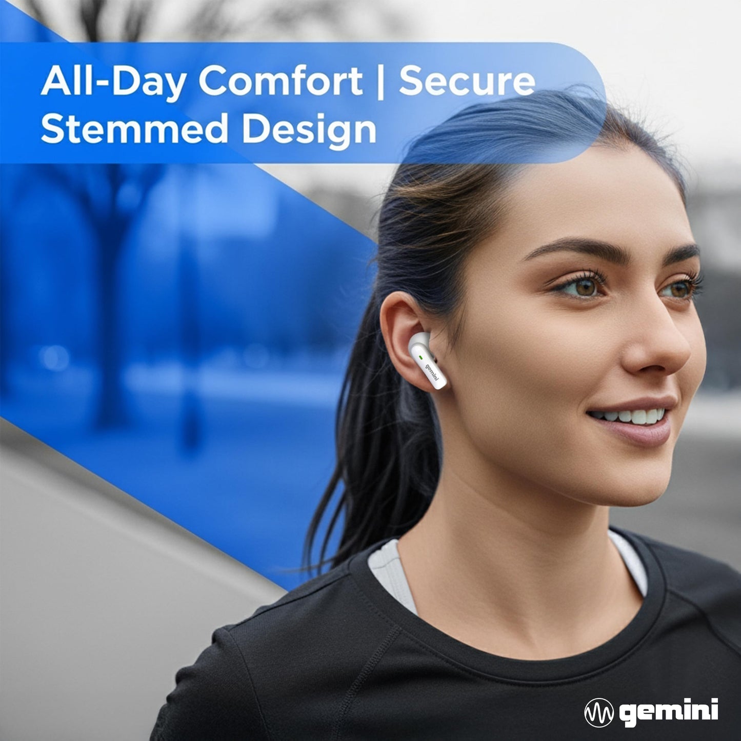 Gemini True Wireless Earbuds Bluetooth 5.4 with 13mm Drivers, Touch Control, All-Day Comfort Fit, Fast Pairing - GEBX-100