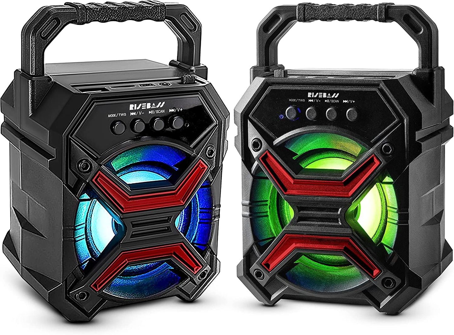 RISEBASS Portable Wireless Bluetooth Speaker for iPhone, Android, iPod and More - Rechargeable Bluetooth Speaker for Kids & Adults - Mini Speaker