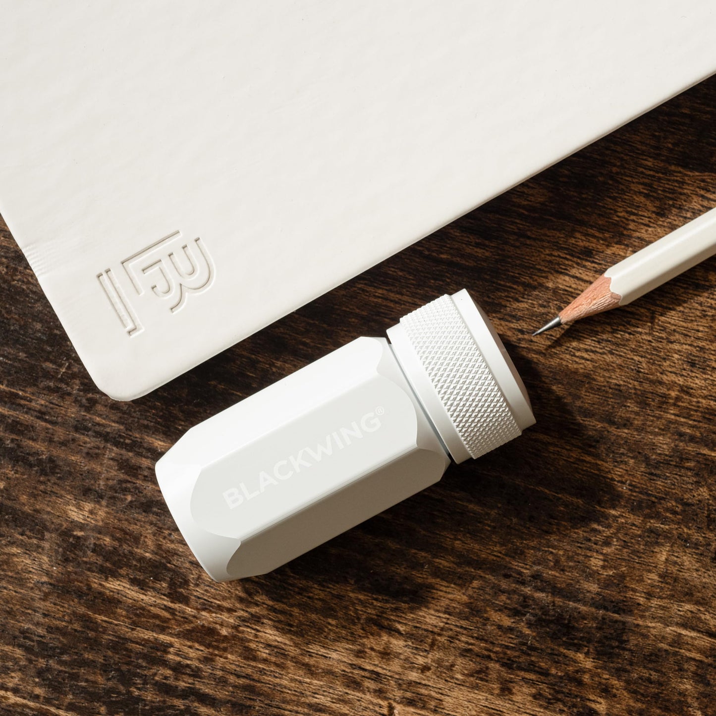 Blackwing One-Step Long Point Pencil Sharpener, German Steel Blade, White