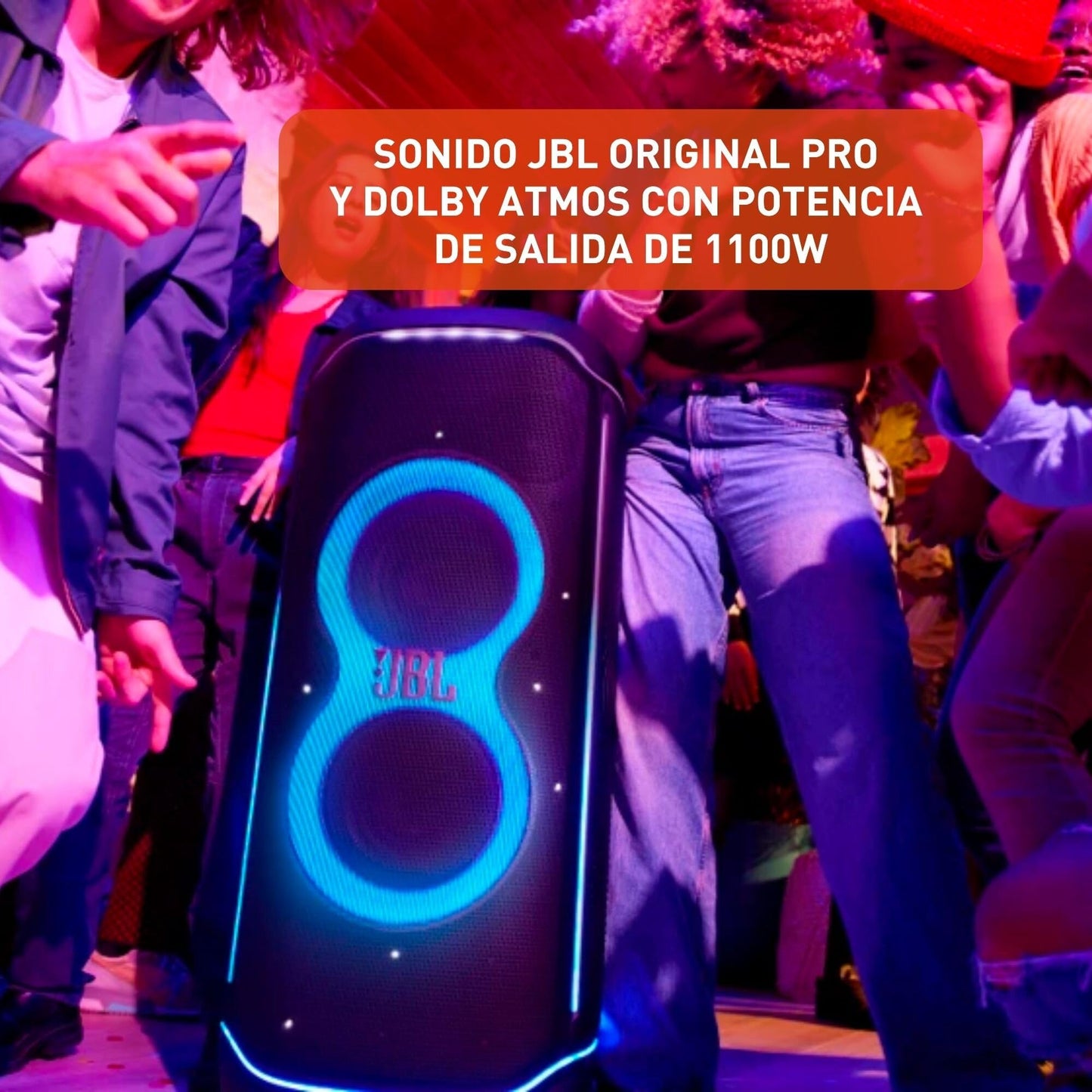JBL Partybox Ultimate - Multi Purpose Party Speaker, with Wi-fi & Bluetooth Connectivity, Wireless, Lightshow, IPx4 Slashproof, Dual Mic & Guitar