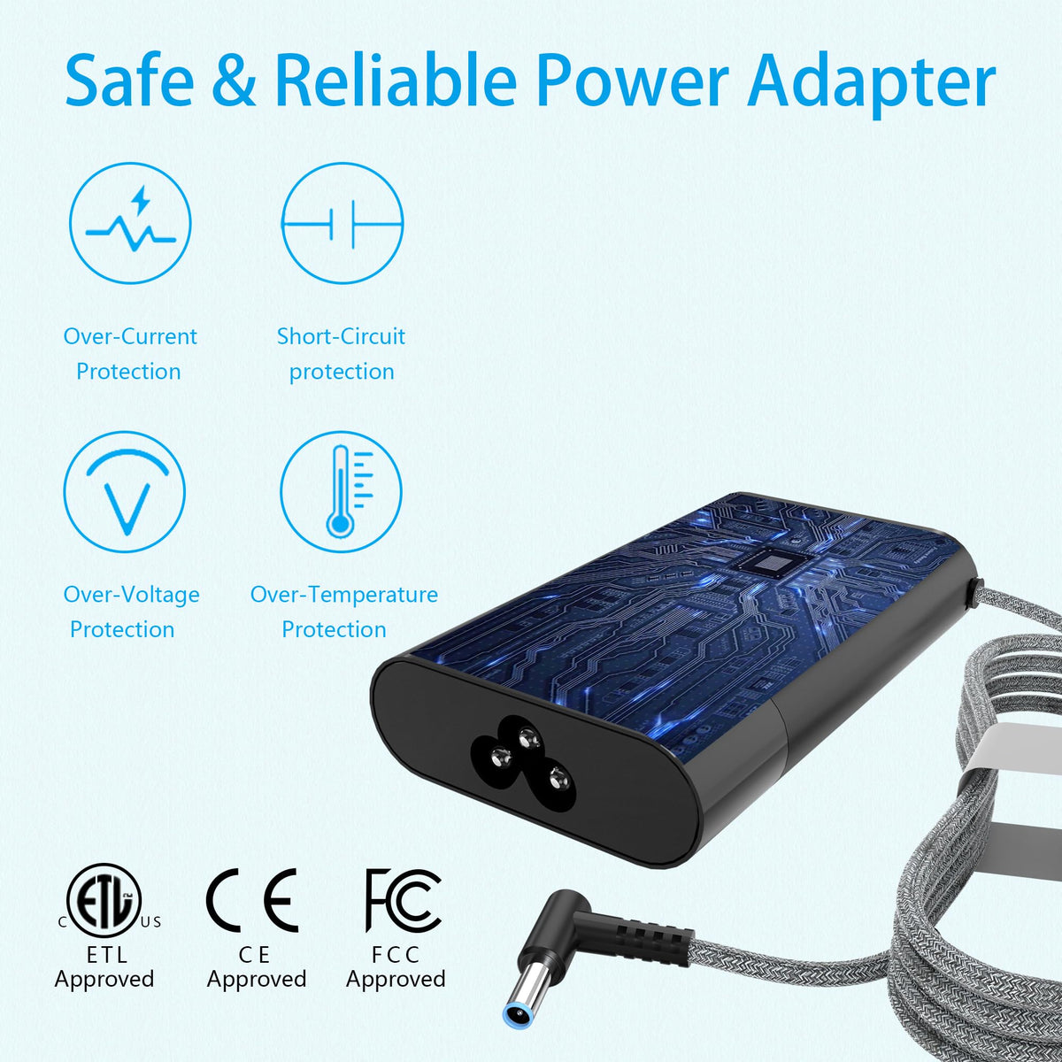AYKLCZUU Slim 65W Laptop Charger for HP Envy x360,Spectre x360 13-4193nr 15-ap001nx 15t-ap000,ProBook x 360 11 450 650 640 G1 G2 G3 G4 G5 G6
