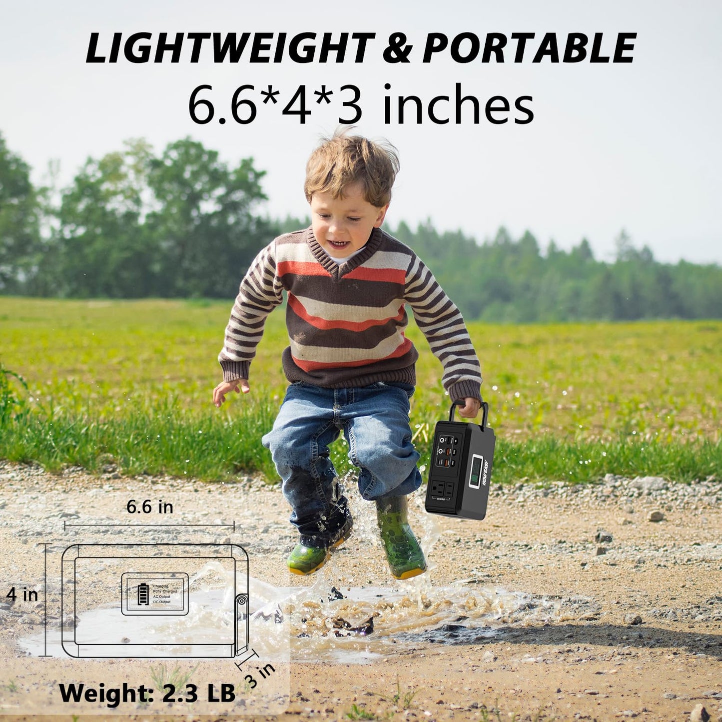 HOWEASY Portable Power Bank, 24000mAh Portable Laptop Charger with 2 110V/120W AC Outlet?Portable Battery Pack & Power Bank for Notebooks, MacBook