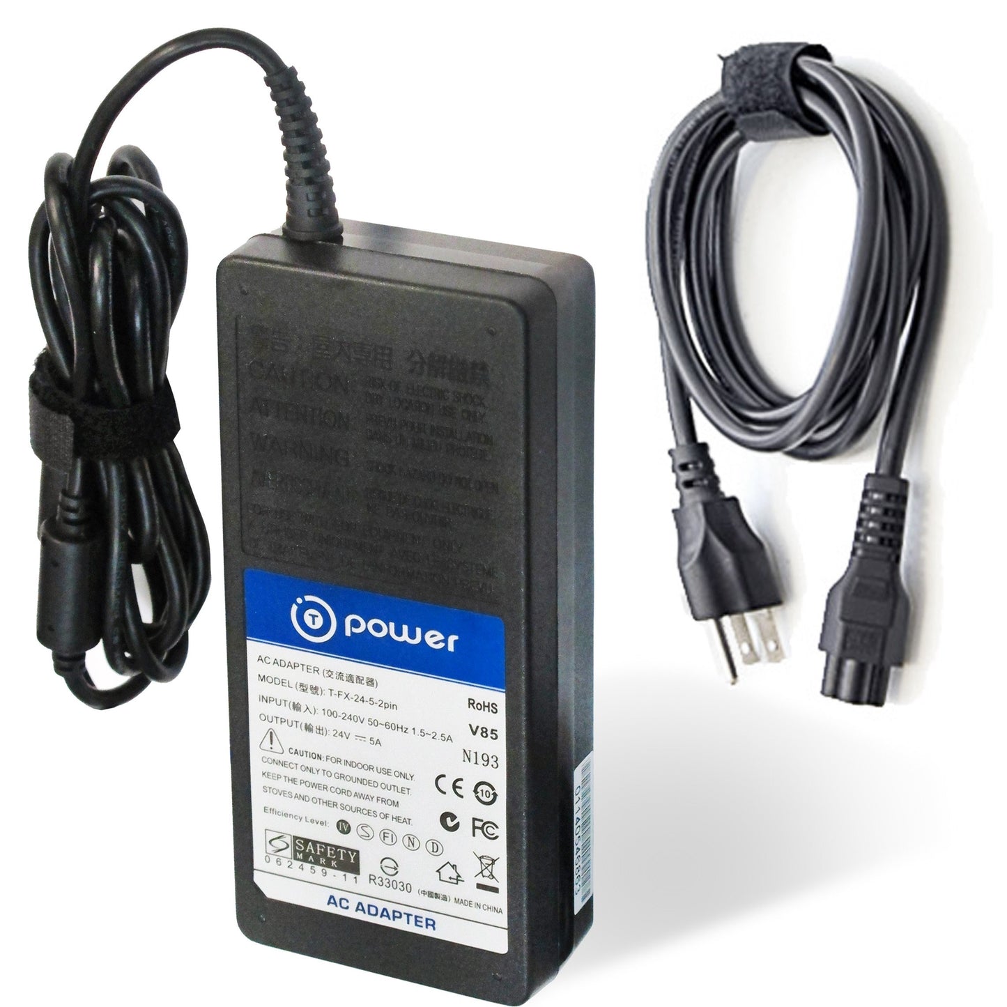 T-Power Ac dc Adapter for Sharp IT23M1U IT-23M1U LCD TV Monitor 24V 5A 4Pin Replacement Switching Power Supply Cord Charger