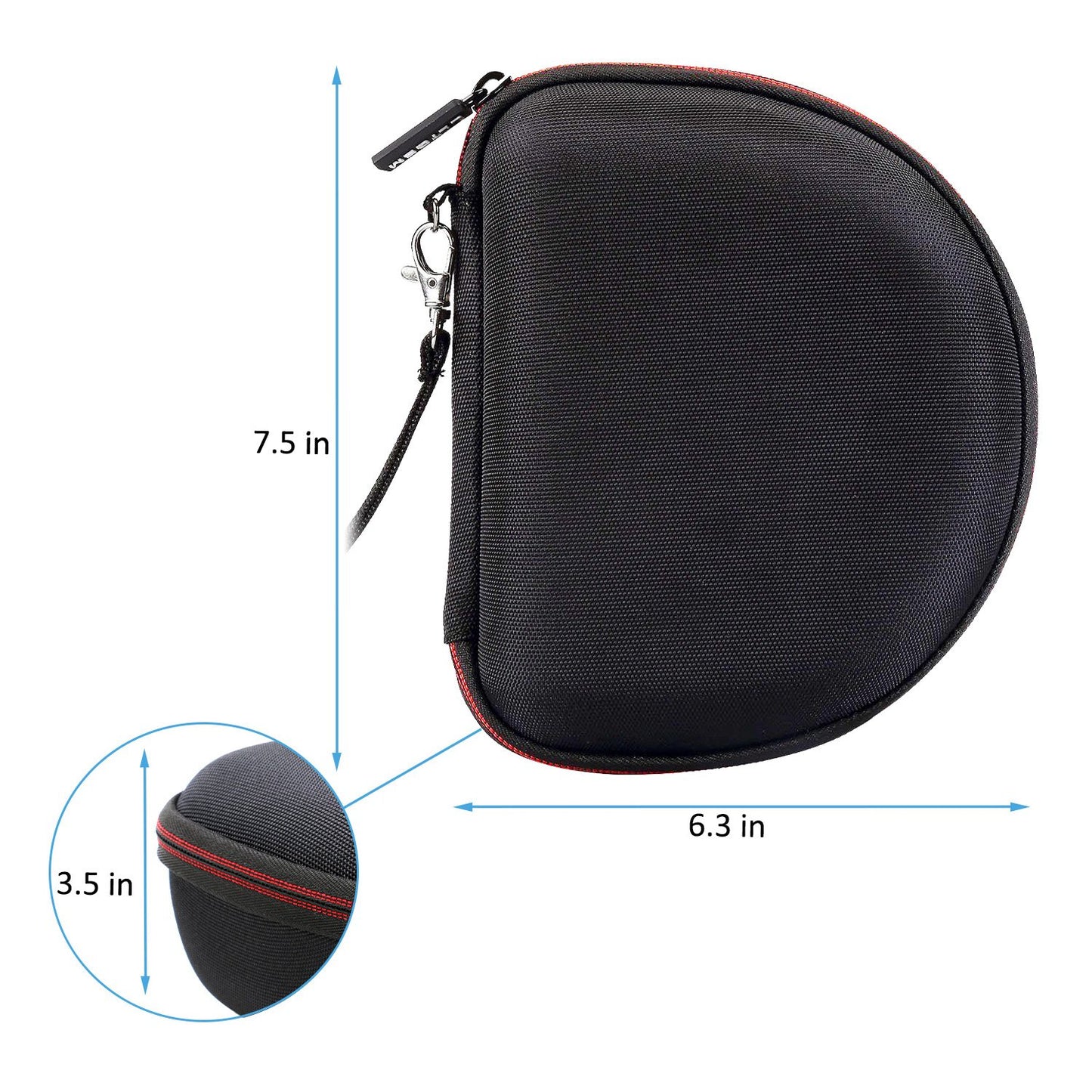 LTGEM Case Compatible with Sony MDR7506 Professional Large Diaphragm Headphone, Black+Grey(Case Only)