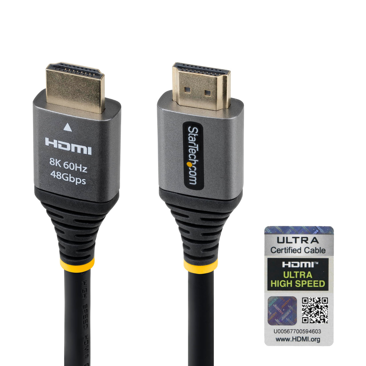 StarTech 3ft Ultra High Speed HDMI Cable, 8K 60Hz, HDR10+, 48Gbps