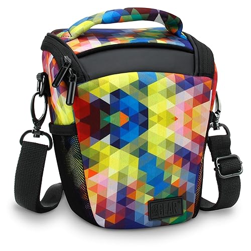 USA Gear DSLR Camera Case for Men and Women with Top Loading Accessibility, Adjustable Shoulder, Small Camera Sling Bag, Padded Handle - Camera