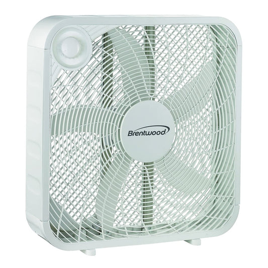 Brentwood Kool Zone F-20SW Box Fan,3-Speed 20-inch,White