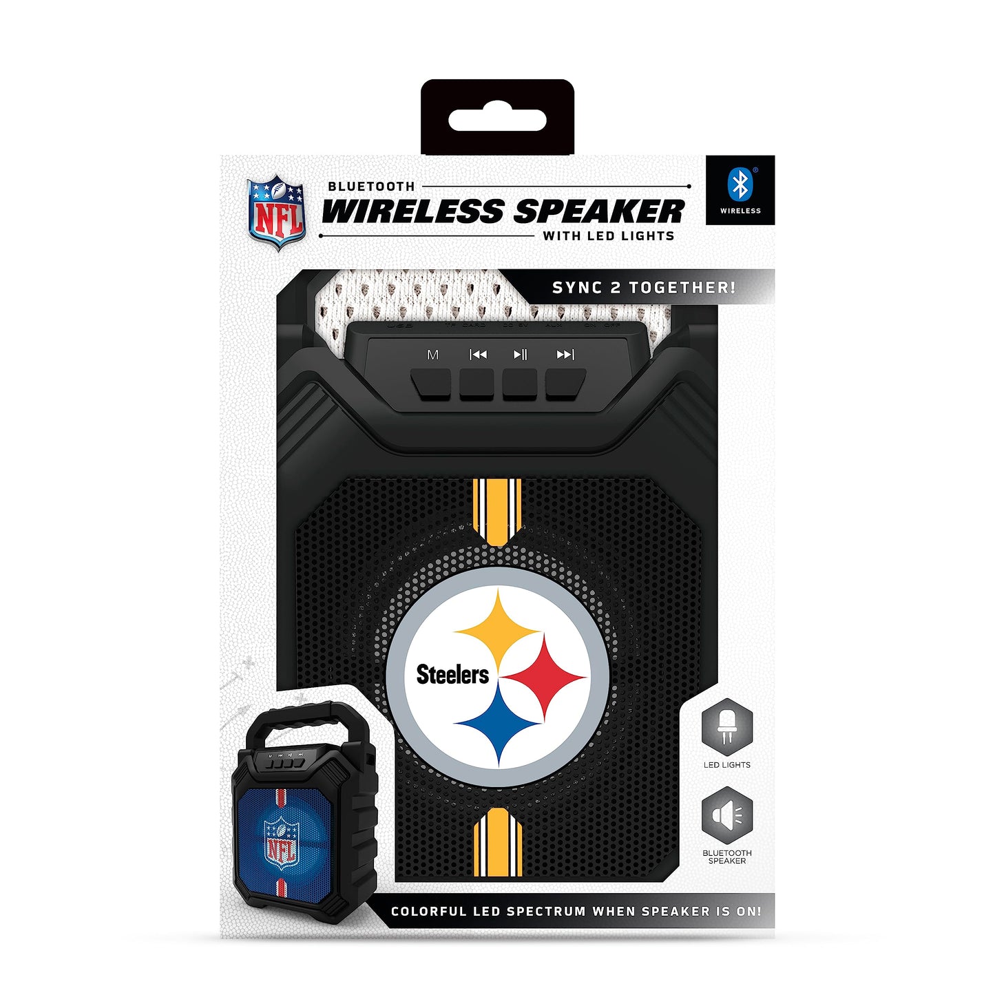 SOAR NFL XL ShockBox Wireless Bluetooth Speaker, Pittsburgh Steelers