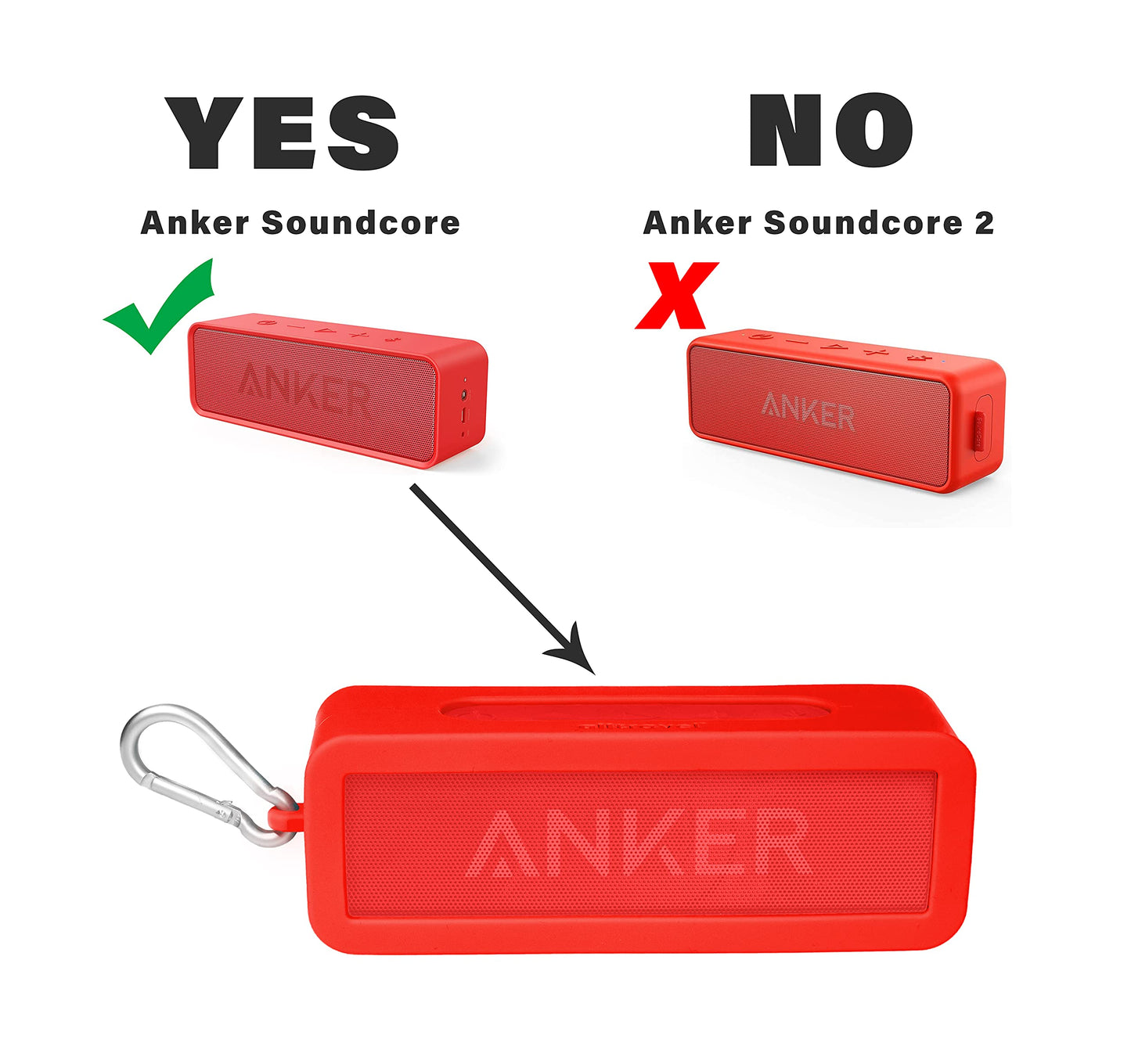 Silicone Cover Skin for Anker Soundcore and Soundcore Motion B, by Alltravel, Full 6 Directions Protection from Shock, Shake and Scratch, Customized