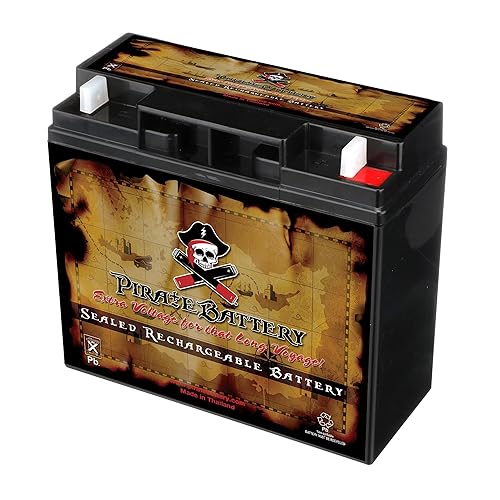 Pirate Battery 12V 19AH T3 Maintenance-Free Battery for Alarm Systems, Scooters, Toys, Emergency Lights, and More - Nut and Bolt (T3) Terminal