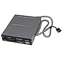 StarTech.com 3.5in Front Bay 22-in-1 USB 2.0 Internal Multi Media Memory Card Reader with Simultaneous Access - CF/SD/MMC/MS/xD - Black , TAA