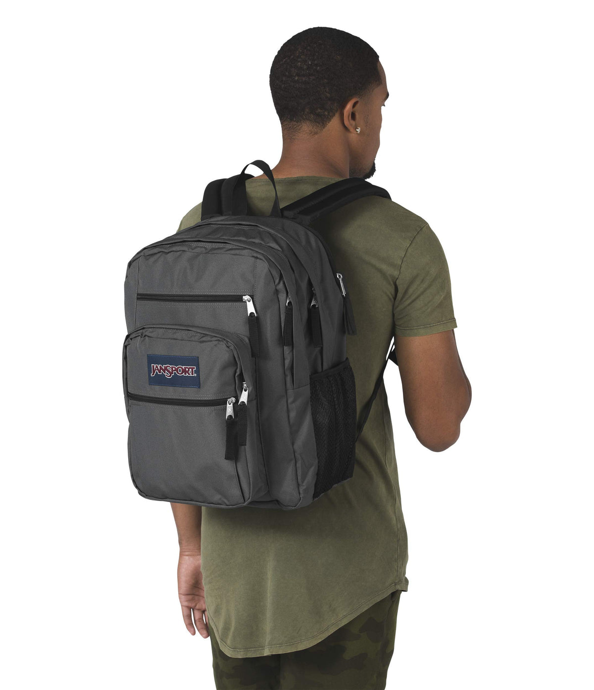 JanSport Laptop Backpack - Computer Bag with 2 Compartments, Ergonomic Shoulder Straps, 15” Laptop Sleeve, Haul Handle - Book Rucksack - Deep Grey