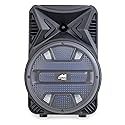 Naxa Electronics Portable Bluetooth Party Speaker with Disco Light, 8-inch, Gray