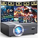 [Electric Focus/Auto Keystone] Projector with WiFi and Bluetooth, Native 1080P 4K Supported,FUDONI Outdoor Movie Projector for Home Theater UP