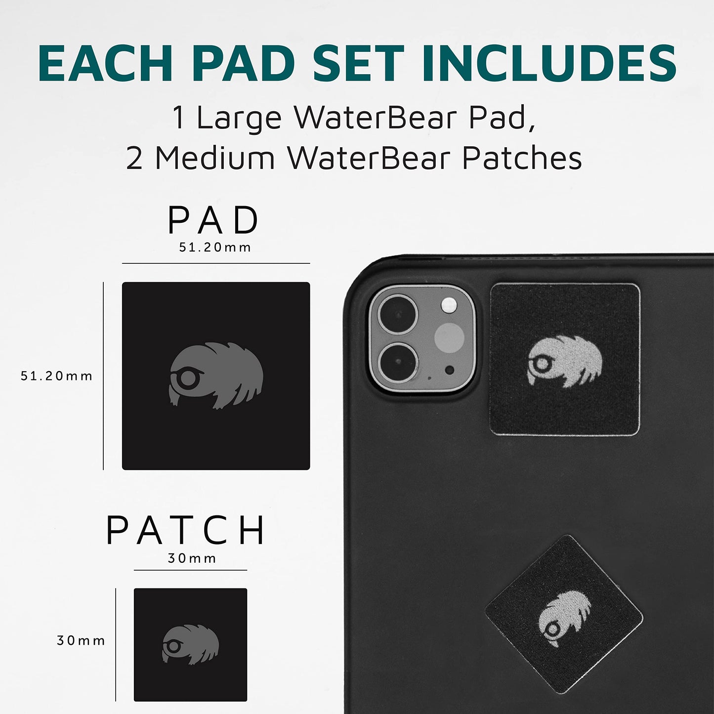 KUVRD Waterbear - Universal Screen Cleaners - Teeny Tiny Cleaning Tools for Your Lenses & Screens - 4-Pack - (4-Pad Sets)