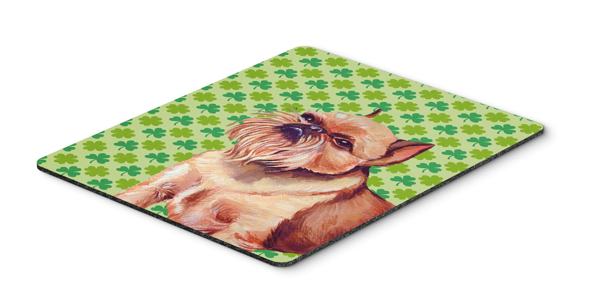 Caroline's Treasures LH9179MP Brussels Griffon St. Patrick's Day Shamrock Portrait Mouse Pad, Hot Pad or Trivet for Home Office Gaming Working