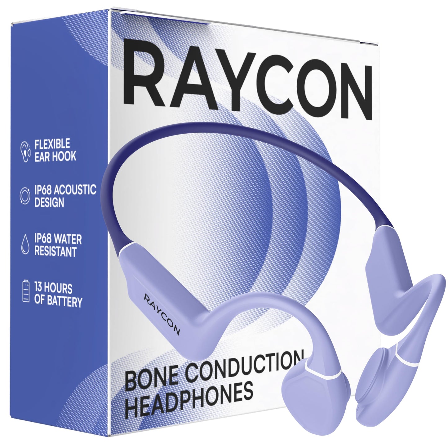 Raycon Bone Conduction Headphones Bluetooth - Open Ear Running Headphones, Sweat & Water-Resistant Earbuds with Mic for Sports & Workouts, 13hr