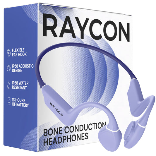 Raycon Bone Conduction Headphones Bluetooth - Open Ear Running Headphones, Sweat & Water-Resistant Earbuds with Mic for Sports & Workouts, 13hr