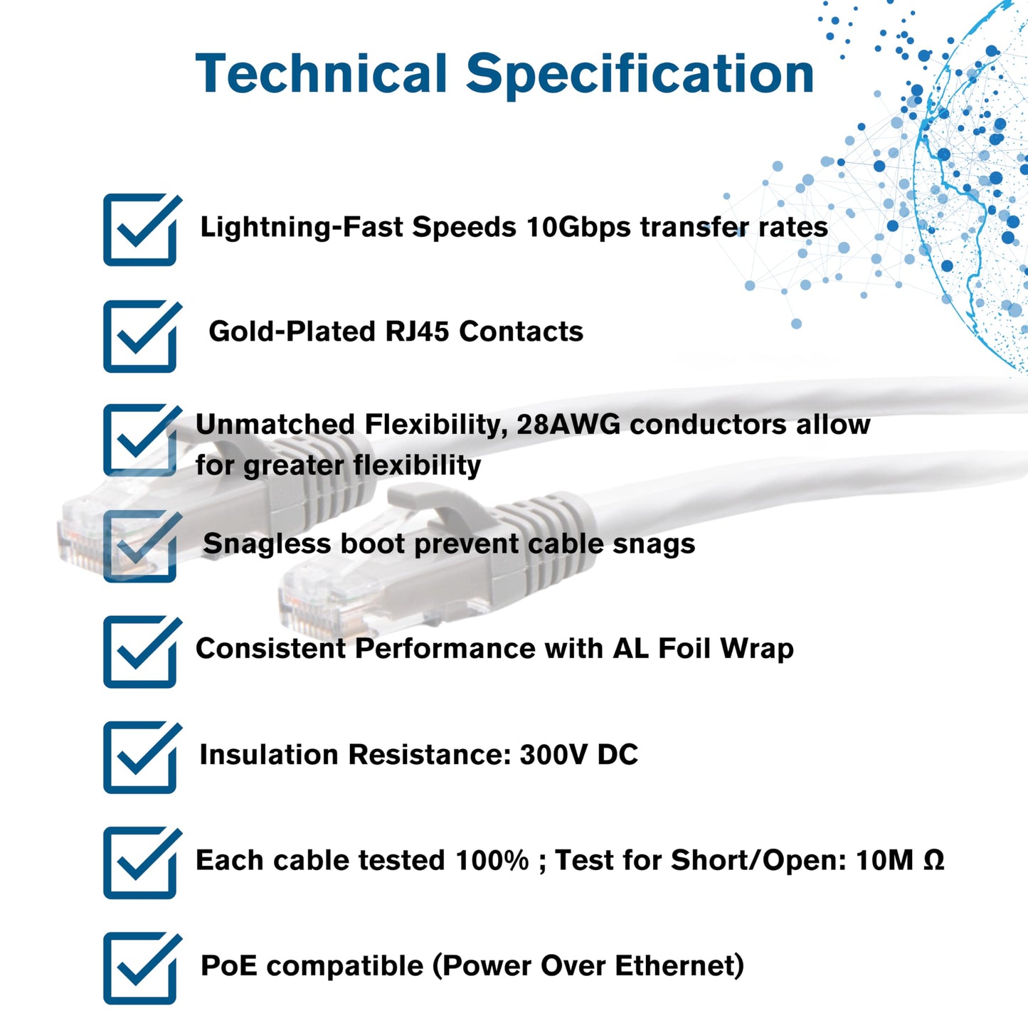 C2G 25ft (7.6m) Cat6a Snagless Unshielded (UTP) Slim Ethernet Network Patch Cable - White