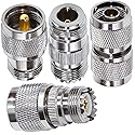 TUOLNK UHF to N Connector Kit N-Type Male/Female to SO239 UHF Male/Female RF Coaxial Adapter for Extension Cable/Antenna CCTV N to UHF Coax Adapter
