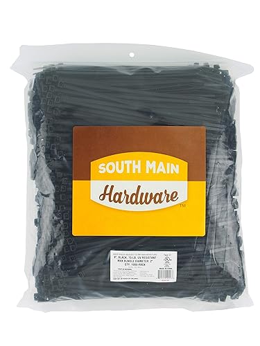 8-in, 1,000-Pack, 75-lb, Black, Standard Nylon Cable Tie