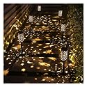 6 Pack Solar Light Outdoor Garden Patio Pathway Landscape Lights Yard Driveway Lawn Walkway Decoration Star Moon Solar Lantern Waterproof Outside Path