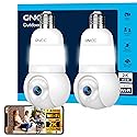 GNCC 2K Light Bulb Security Camera, 2.4GHz Only, 355° Wireless Outdoor Camera, Full-Color Night Vision, Motion Detection, Easy Install, Local & Cloud