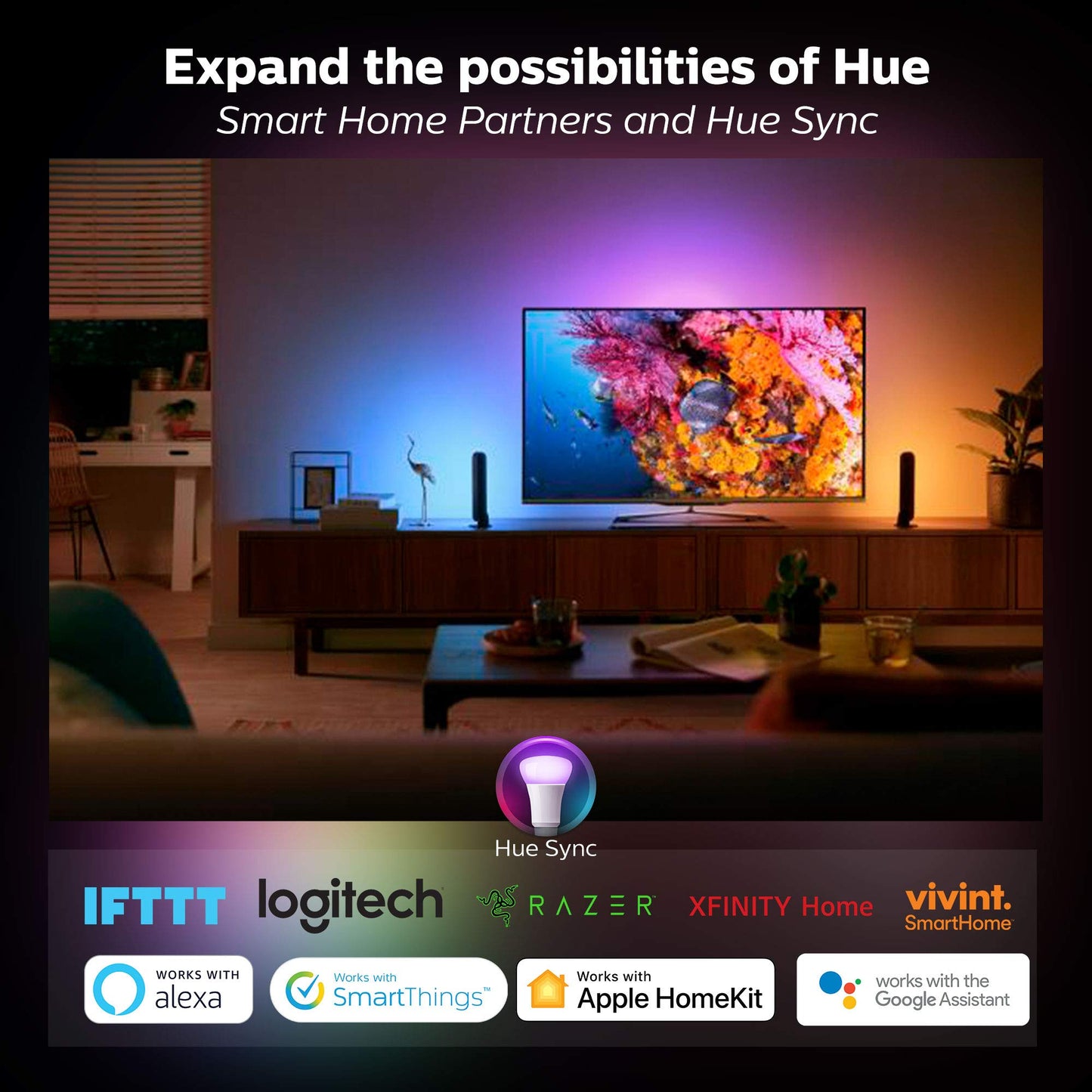 Philips Hue Single Premium A19 Smart Bulb, 16 million colors, for most lamps & overhead lights (Hue Hub Required, Works with Alexa), Old Version