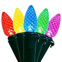 MXTCLM C3 Christmas Lights 50 LED Multicolor Strawberry 18ft Waterproof Xmas String Lights for Outdoor Indoor Garden Yard Home Party Christmas Tree