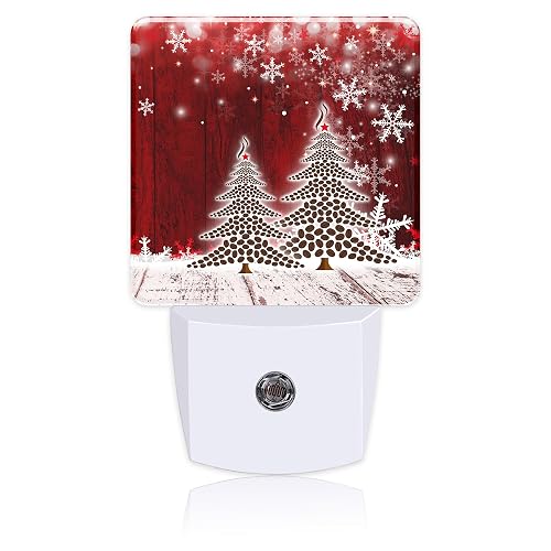 BLYKVGHQ Coffee Tree Christmas Night Light,Modern Night Lights Plug into Wall,Dusk to Dawn Sensor Nightlight for Kids Bathroom Kitchen Hallway Bedroom