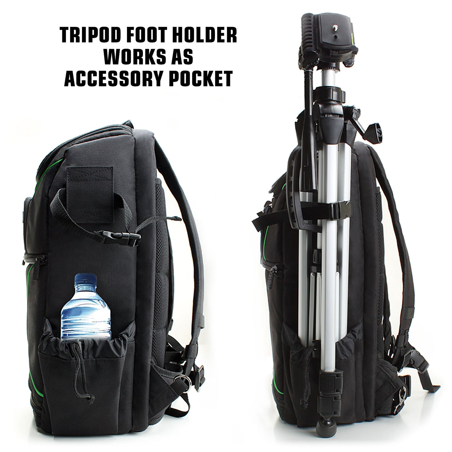 USA Gear Camera Backpack for Photographers DSLR/SLR/Mirrorless Photography Camera Bag with Laptop Compartment, Waterproof Rain Cover & Tripod Holder