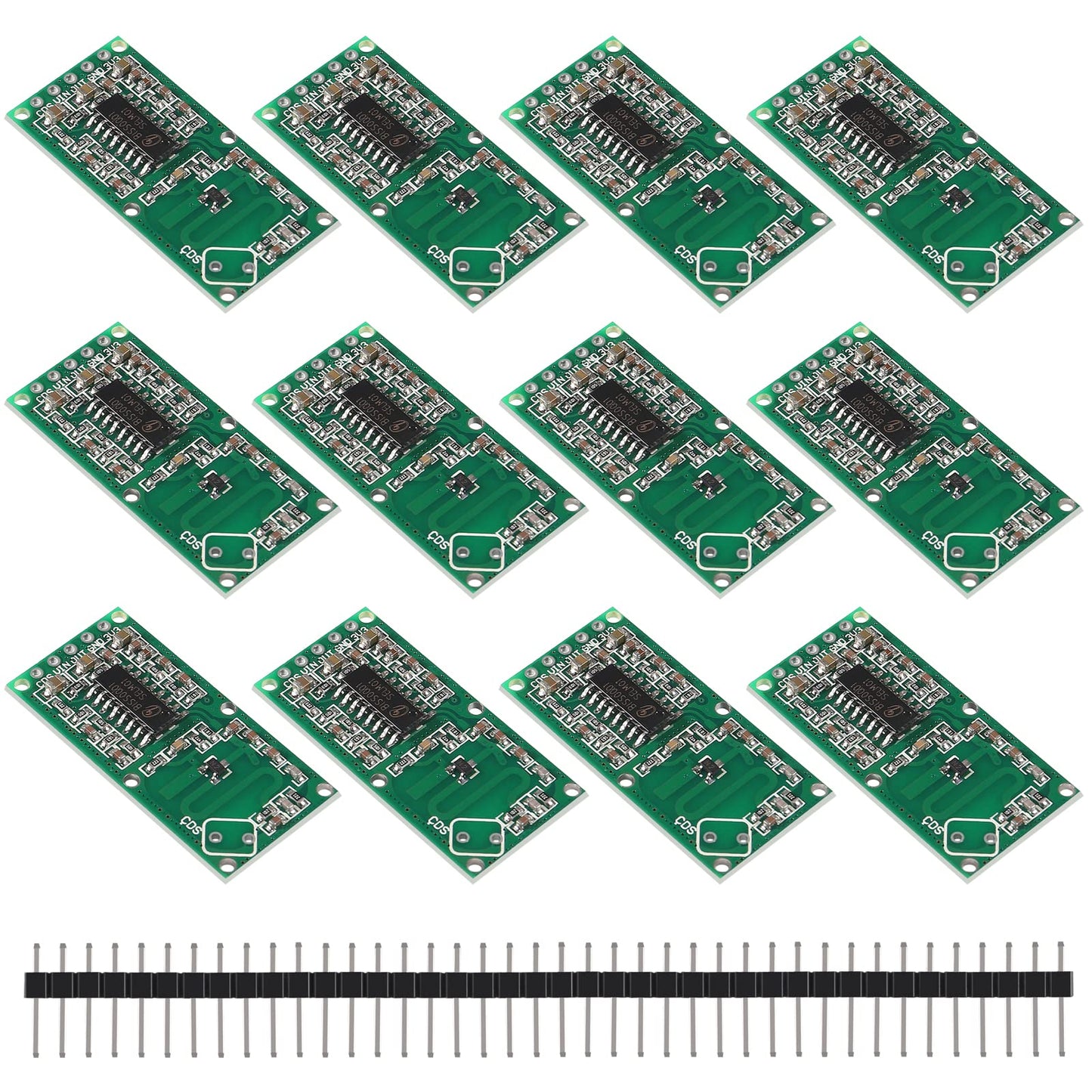 DWEII 12PCS RCWL-0516 Motion Detection Sensor, Microwave Radar Sensor, Switch Module, for Arduino ESP8266 Nodemcu Wemos, for Raspberry PI, for Human