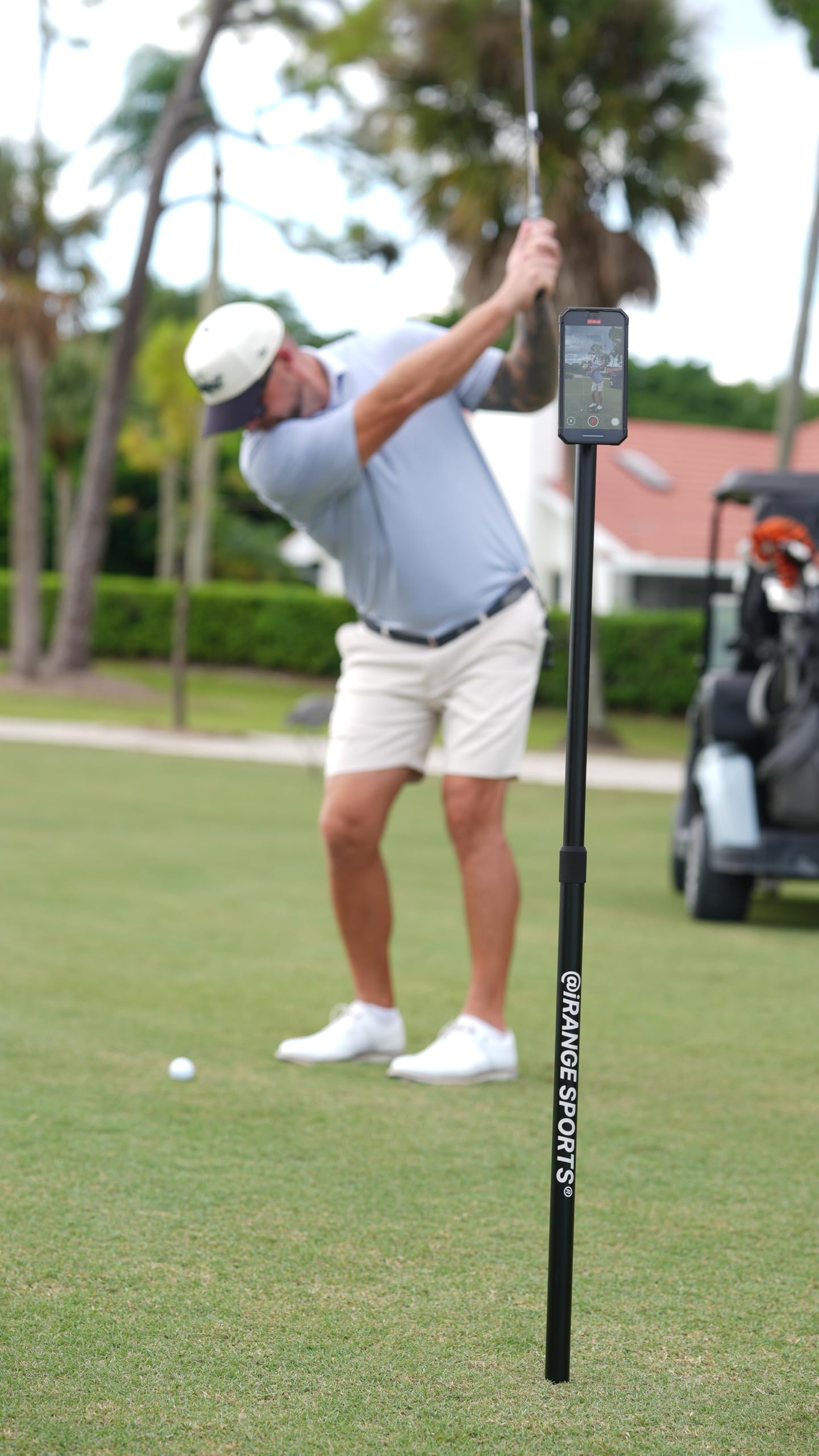@iRangeSports Stick EXT w/MagSafe Compatible Puck - Golf Monopod, Strong Magnetic, Lightweight, Portable Phone & Tablet Stand - Film Steady Video