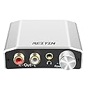 Reiyin DA-01 Digital to Analog Converter DAC Digital Optical Coaxial Toslink to Analog Stereo L/R RCA 3.5mm Audio Adapter with Volume Control for PS3
