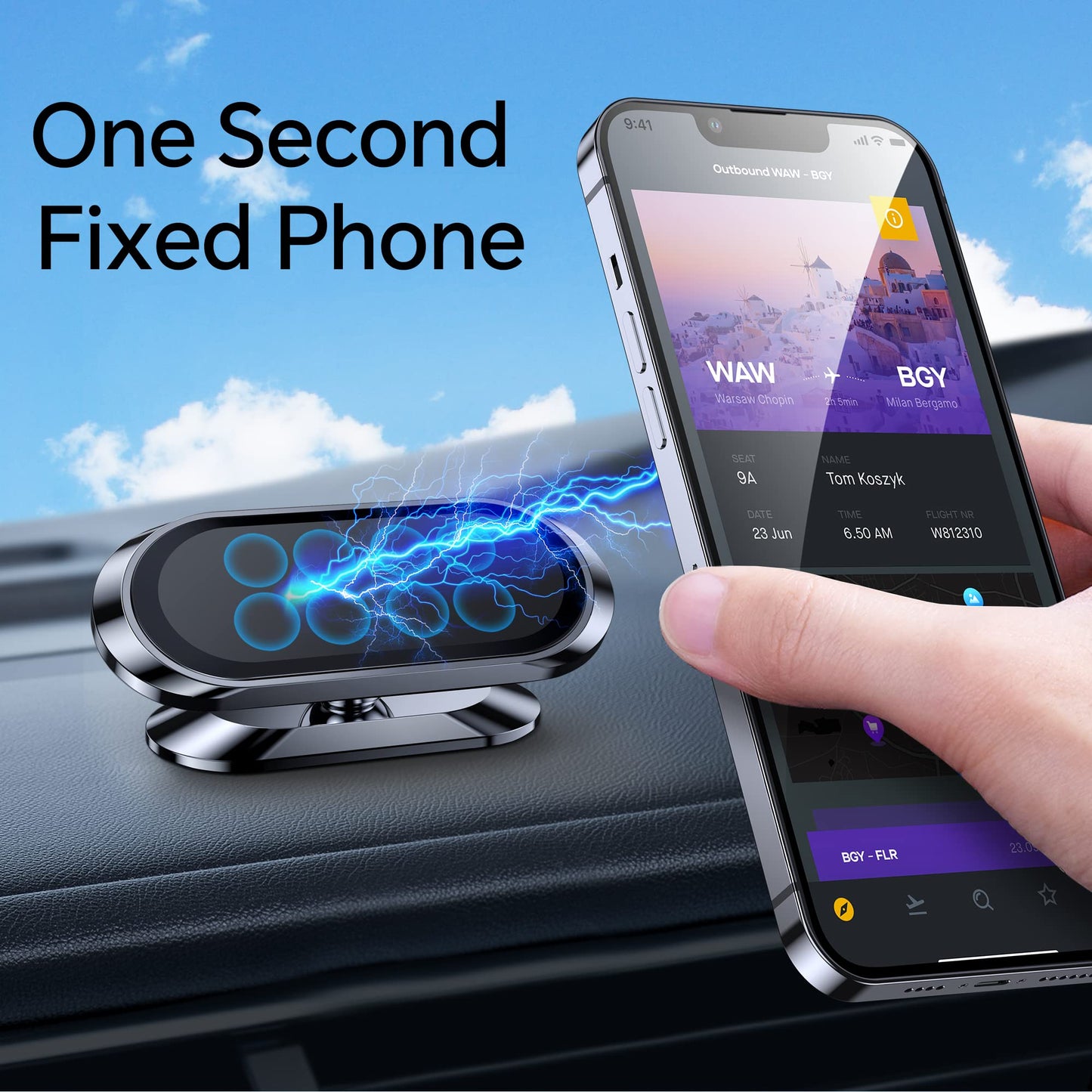 ?2-Pack? Magnetic Phone Holder for Car Dash?Strong Magnet? Magnetic Car Phone Holder Mount ?4 Plate? Phone Holders for Your Car Phone Mount for Car