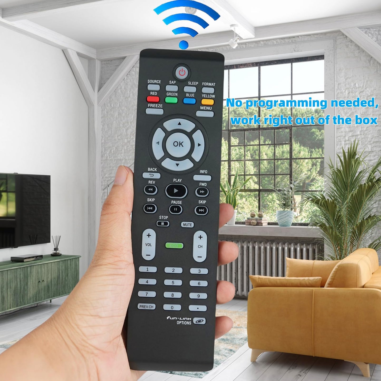 Universal Replacement Remote Control Compatible for Magnavox TV NF804UD 26MD301B 26MD301B/F7 32MD311B 32MD311B/F7 22MD311B 22MD311B/F7 19MD311B