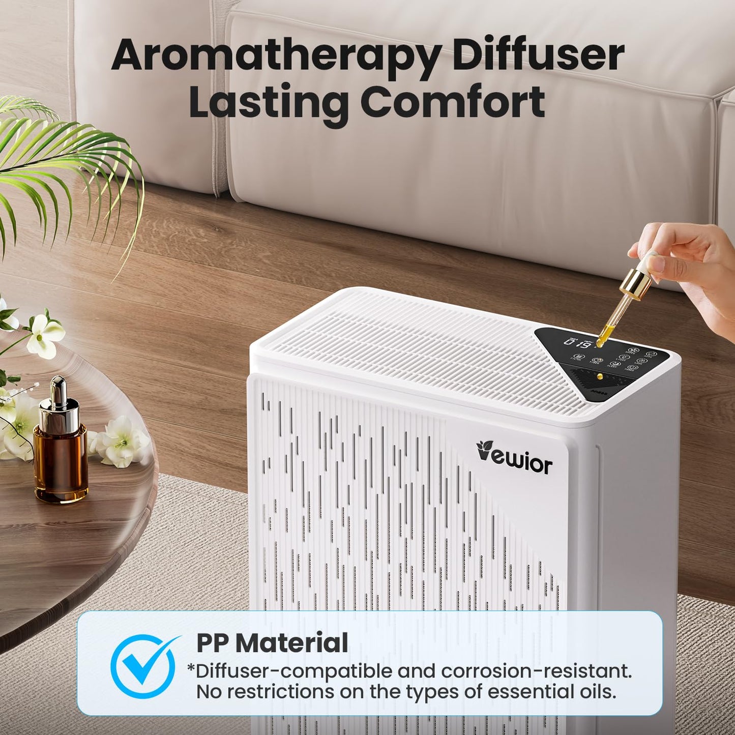 VEWIOR Air Purifier for Home Large Room Bedroom H13 True HEPA up to 2535ft²