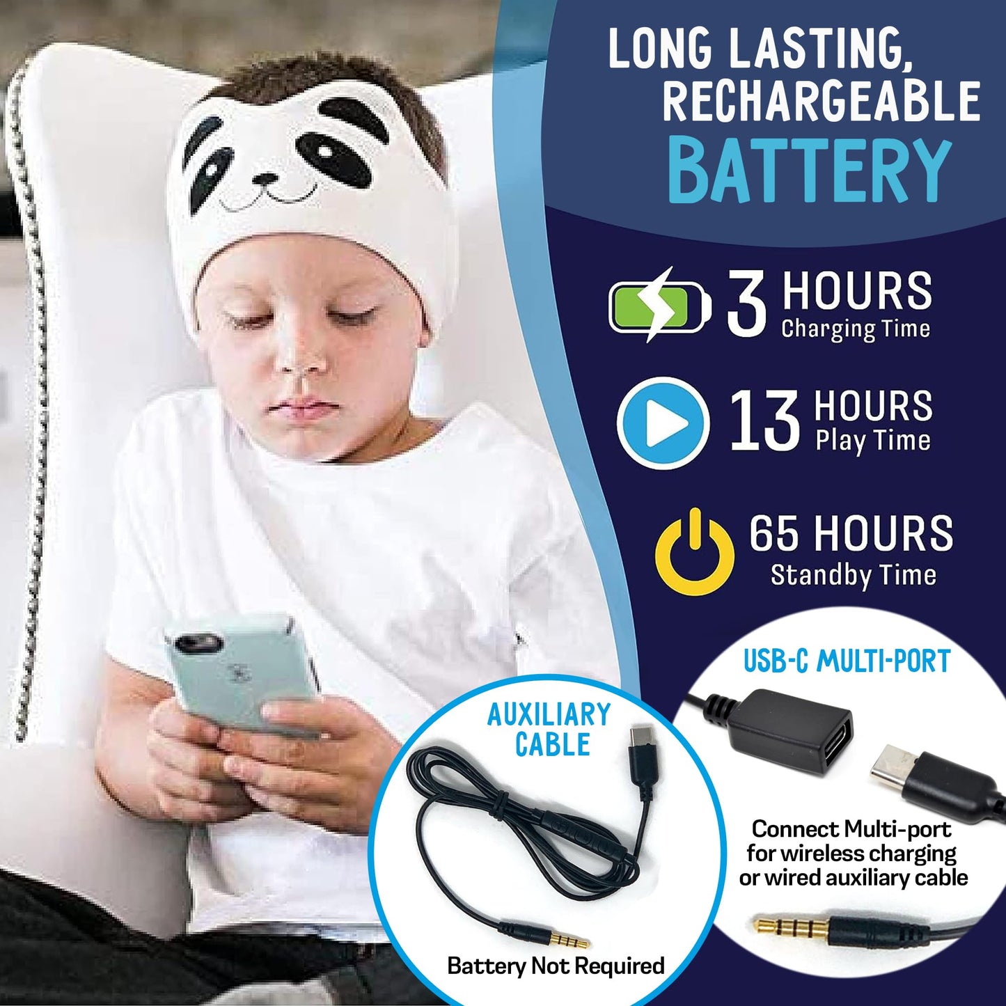 Toddler Headphones Wireless, Kids Bluetooth Earphones, Safe Volume - Wired School Headphones for Kids with 3.5 MM Jack and Travel Bag - Toddler