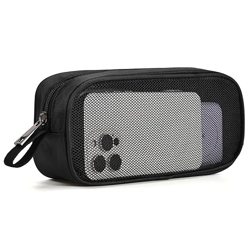 Lidwot Breathable Mesh Nylon Travel Organizer - Portable Cable pouch & Tool Case for Laptop Charger, Mouse, Power Bank, USB Cords, Adapters, Small