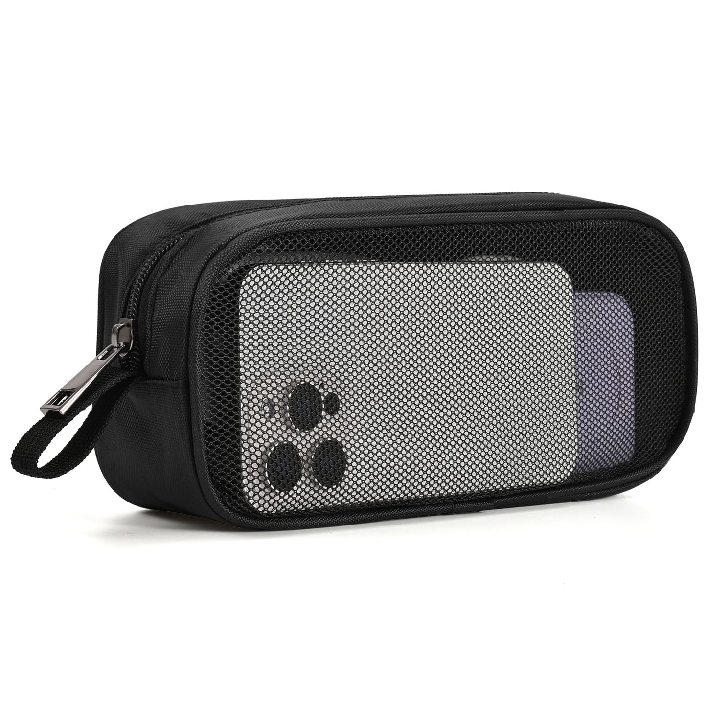 Lidwot Breathable Mesh Nylon Travel Organizer - Portable Cable pouch & Tool Case for Laptop Charger, Mouse, Power Bank, USB Cords, Adapters, Small