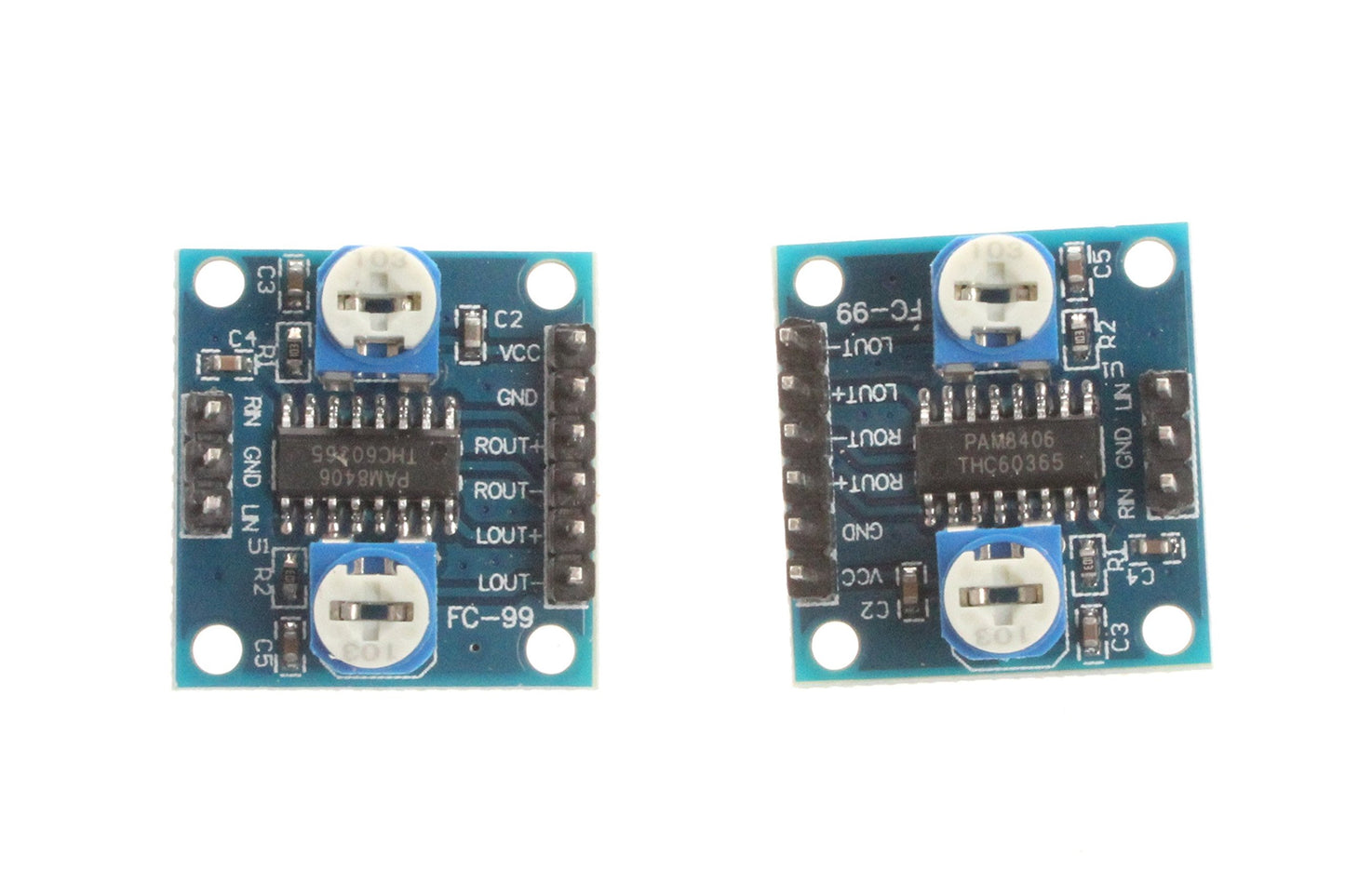 NOYITO PAM8406 Digital Amplifier Board 5W 5W Dual Channel Stereo Audio Module (Pack of 2)
